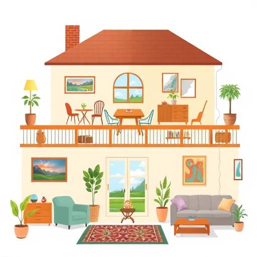 Illustrations de diff&radic;&copy;rentes pi&radic;&reg;ces d'une maison d&radic;&copy;cor&radic;&copy;es par Home Comfort.